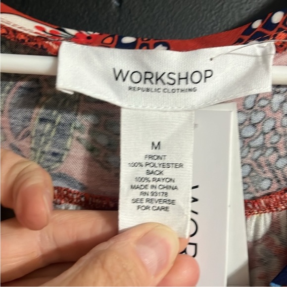 Workshop Republic Clothing Polyester and Rayon Floral Tank Size: M - Picture 3 of 6